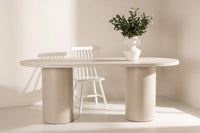 Spisebord Narvik ovalt 200 × 100 – beige