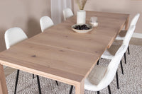 Spisegruppe Slider & Polar 170 x 95, 2-pakk – hvitvasket og hvit