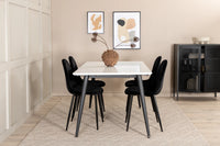 Spisegruppe 2-pakk Jimmy & Polar 150 x 90 – hvit og svart