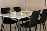 Spisegruppe Jimmy & Windu 150 x 90 – hvit og svart