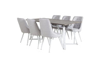 Spisegruppe Marina 180 x 90 2-pakk – grå og lys grå