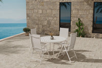 Spisestol Break & Giardini 2-pakk + Spisebord rundt Ø120 – beige