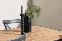 Spisegruppe Break & Tablas 150 x 90 + 2-pakk spisestoler – mørk grå