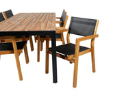 Spisestol Venice & Bois 2-pakk + Spisebord rektangulært 205 x 90 – natur