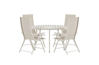 Posisjonsstol Levanzo & Giardini 2-pakk + Spisebord rundt Ø120 – beige