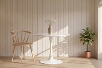 Spisebord Hamden rundt 110x75 – hvit