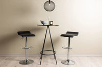 Barstol Jonna & Bistro 2-pakk + barbord ⌀60 – svart
