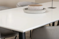 Spisegruppe Berit & Jimmy 195 x 90 – grå og hvit