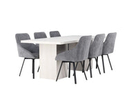 Spisegruppe Rosie & Olga 2-pakk 200 x 90 – grå og hvit