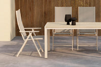 Posisjonsstol Levanzo & Mirko 2-pakk + Spisebord rektangulært 140 x 80 – beige