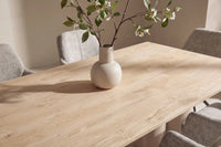 Spisestol Manchi & Olivia 2-pakk – brun + Spisebord rektangulært 210 x 100 – whitewash