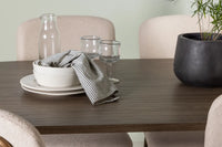Spisegruppe Seda & Andy 2-pakk + Ovalt spisebord 180 x 90 – beige og natur