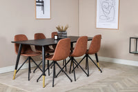 Spisegruppe Dipp & Polar 180 x 90 2-pakk – svart og brun