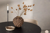 Spisestol Åstol & Olivia 2-pakk + Spisebord rundt ⌀110 – beige og svart