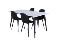 Spisegruppe 2-pakk Jimmy & Polar 150 x 90 – hvit og svart