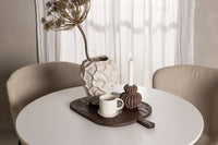 Spisestol Modesto & Hamden 2-pakk + Spisebord rundt ⌀80 – beige og hvit