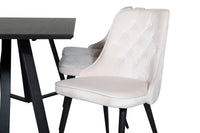 Spisegruppe Marina 180 x 90 2-pakk – svart og beige