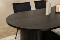 Spisegruppe oval 200 x 90 – svart
