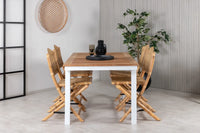 Spisegruppe Cane & Panama 160 x 90 – natur og hvit