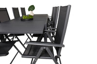 Posisjonsstol Break & Marbella 2-pakk + Rektangulært spisebord 160 x 100 – svart