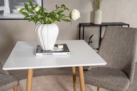 Rektangulært spisebord Polar 80 x 80 – hvit
