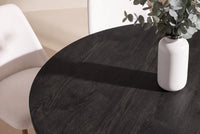 Spisestol Night & Juno 2-pakk – beige + Spisebord rundt ⌀120 – svart