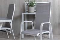 Spisebord Virya & Copacabana rektangulært 160 x 90 + reclinerstol 2-pakk – grå