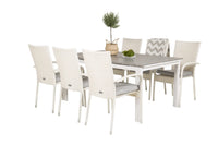 Spisebord Levels & Anna 160 x 100 + 2-pakk spisestol – hvit