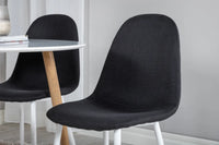Spisestol Polar & Plaza 2-pakk + Spisebord rundt ⌀100 – svart og hvit