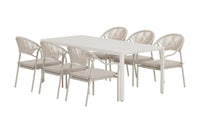 Spisegruppe Giardini & Paros rektangulær 200 x 90 – beige