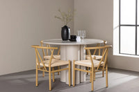 Spisegruppe Alfons & Olivia + Rundt ⌀110 – beige