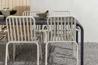 Spisegruppe Borneo & Peking 200 × 100 + 2-pakk spisestoler – svart og beige