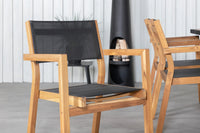 Spisestol Venice & ramme 2-pakk + rektangulært spisebord 200 × 100 – natur
