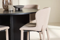Spisegruppe Strada & Astoria 2-pakk ⌀120 – svart og beige