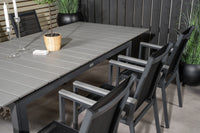 Spisegruppe Levels & Parma rektangulær 160 x 100 + spisestoler 2-pakk – svart