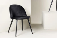 Spisestol Velvet 2-pakk – svart
