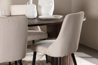Spisegruppe oval 200 x 90 2-pakk – mocca og beige