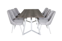 Spisegruppe Marina 180 x 90 2-pakk – grå og lys grå