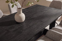 Spisestol 2-pakk + rektangulært spisebord 235 × 100 – brun og svart