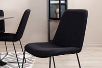 Spisestol Muce & Piazza 2-pakk + Rektangulært spisebord 180 x 90 – svart