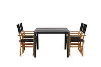 Spisestol Marion 2-pakk + Rektangulært spisebord Togo 150 x 90 – natur og svart