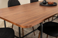 Spisegruppe Uno & Polar 200 x 90 + 2-pakk spisestoler – natur og svart
