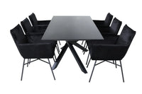 Spisegruppe Petra & Piazza 180 x 90 – svart