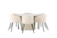 Spisegruppe Berit & Sandvik ⌀140 – beige
