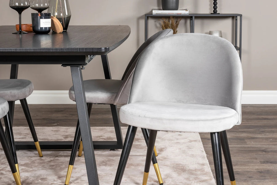 Spisestol Velvet 2-pakk – grå
