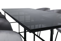 Spisegruppe Berit & Leif 200 x 90 – grå og svart