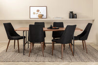 Spisegruppe Uno & Leone 200 x 90 2-pakk – natur og svart