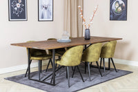 Spisegruppe Padang & Velvet 250 x 100 2-pakk – natur og grønn