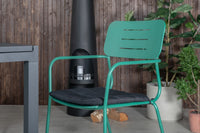 Spisegruppe Nicke & Marbella 2-pakk + Spisebord 160 x 100 – grønn og svart