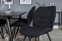 Spisebord Sleek & Gemma 195 x 95 + spisestol 2-pakk – svart